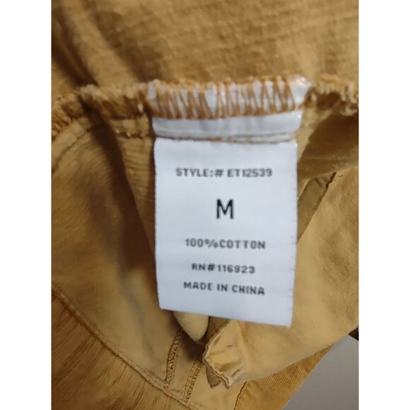 Easel Corduroy Jacket Mustard Yellow Destroyed Trucker Oversized Womens Medium - Picture 6 of 8